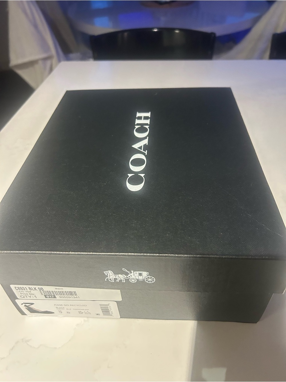 Coach Black Shoe Box with Logo